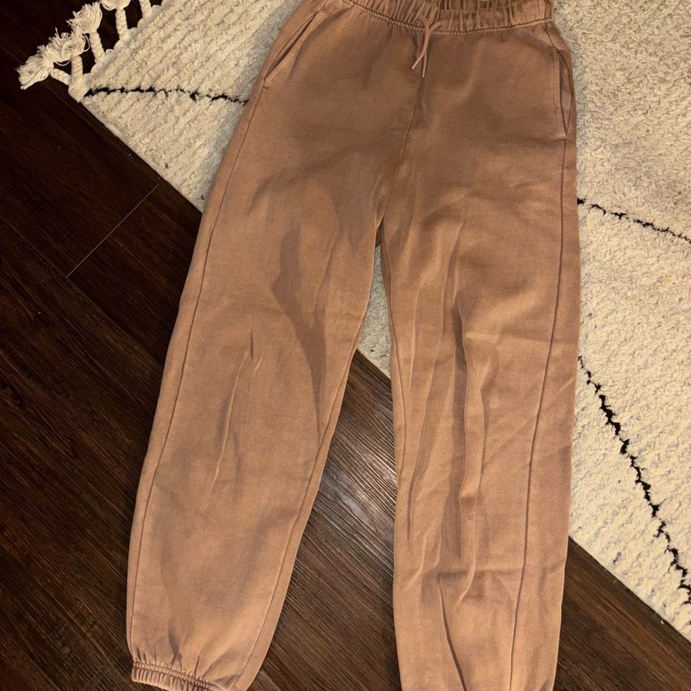 Old Navy Tan Fleece-Lined Joggers